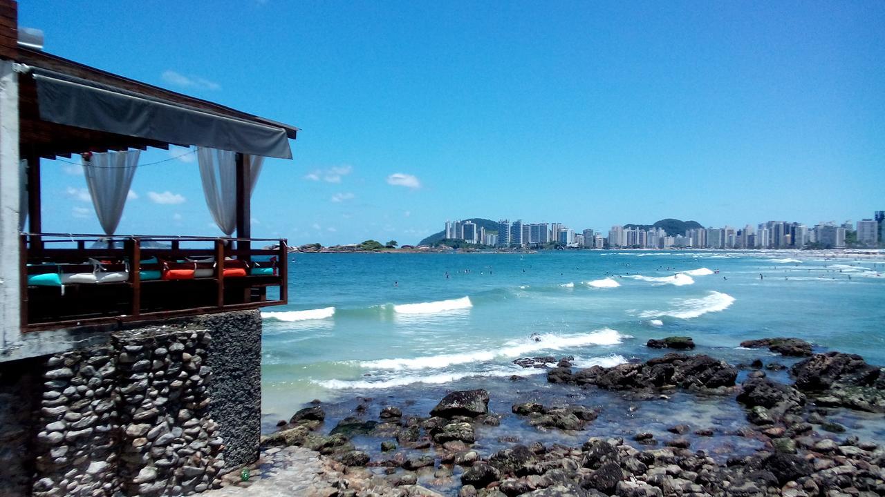Apartamento Frente Para O Mar ,50 M Da Praia , Ar Condicionado Todos Quartos Guaruja Exterior photo