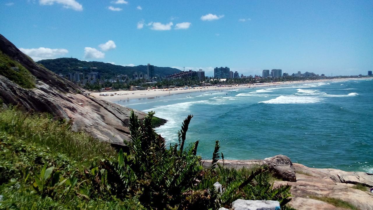 Apartamento Frente Para O Mar ,50 M Da Praia , Ar Condicionado Todos Quartos Guaruja Exterior photo
