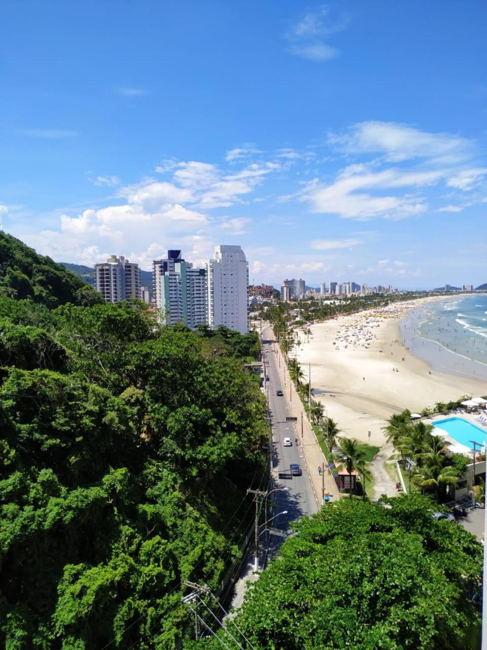 Apartamento Frente Para O Mar ,50 M Da Praia , Ar Condicionado Todos Quartos Guaruja Exterior photo